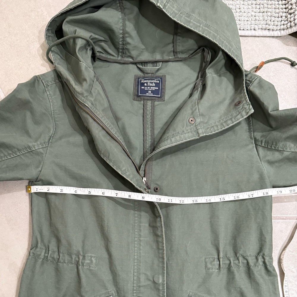 Abercrombie & fitch Olive green Hooded jacket with Pockets - Picture 9 of 15